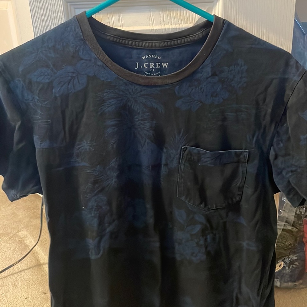 Vintage J Crew Floral Pocket T-shirt